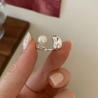 Elin Adjustable Pearl Pod Ring-State of Style