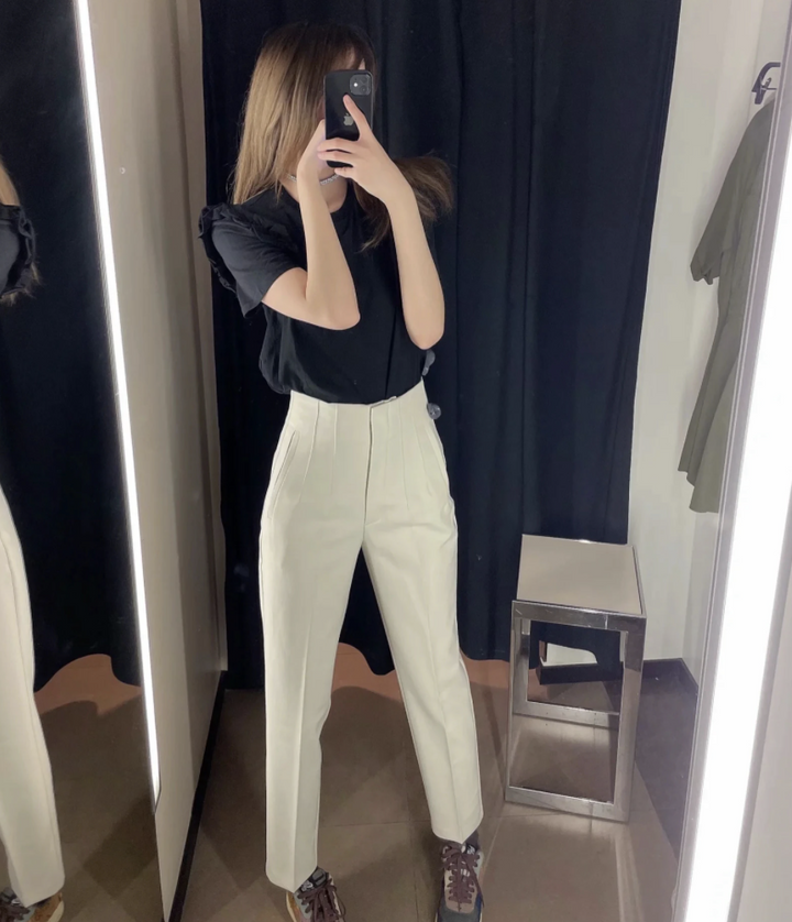 Elisa | Elegant Women's Trousers-Beige-XS-State of Style