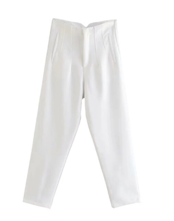 Elisa | Elegant Women's Trousers-White-XS-State of Style
