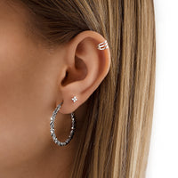 Elise Flower-Shaped Zirconia Earrings-State of Style