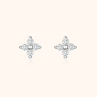 Elise Flower-Shaped Zirconia Earrings-State of Style