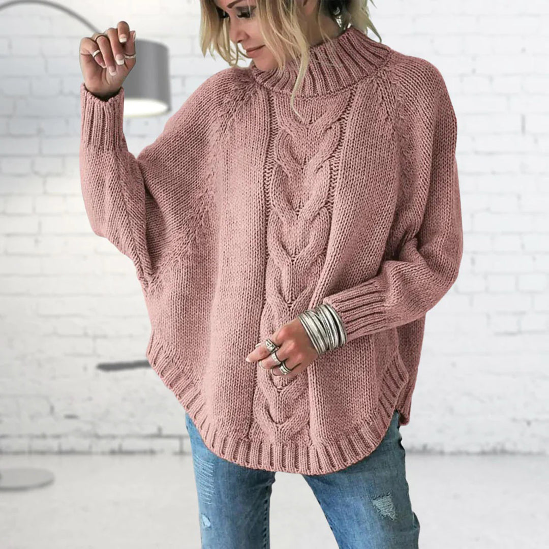 Elise Long Chunky Knit Women's Jumper-Pink-S-State of Style