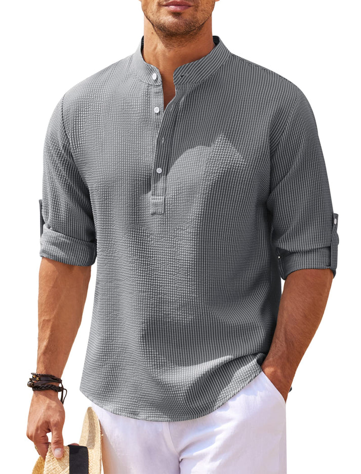 Elite Casual Men's Shirt - Urban Style-Grey-M-State of Style
