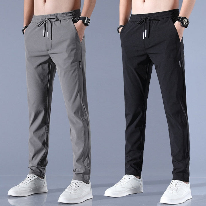 EliteFlex Chino | Stylish Regular-Fit Stretch Trousers for Men-Black-M-State of Style