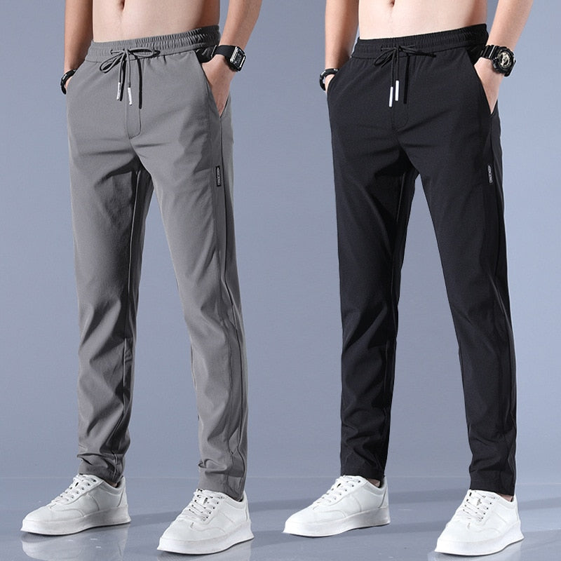 EliteFlex Chino | Stylish Regular-Fit Stretch Trousers for Men-Black-M-State of Style