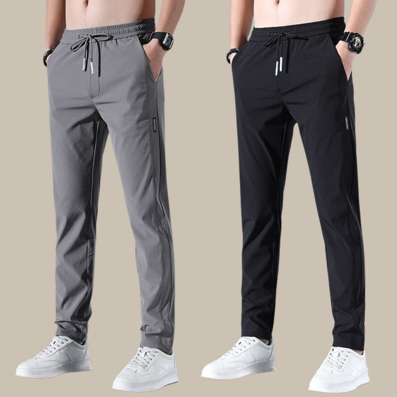 EliteFlex Chino | Stylish Regular-Fit Stretch Trousers for Men-Black-M-State of Style