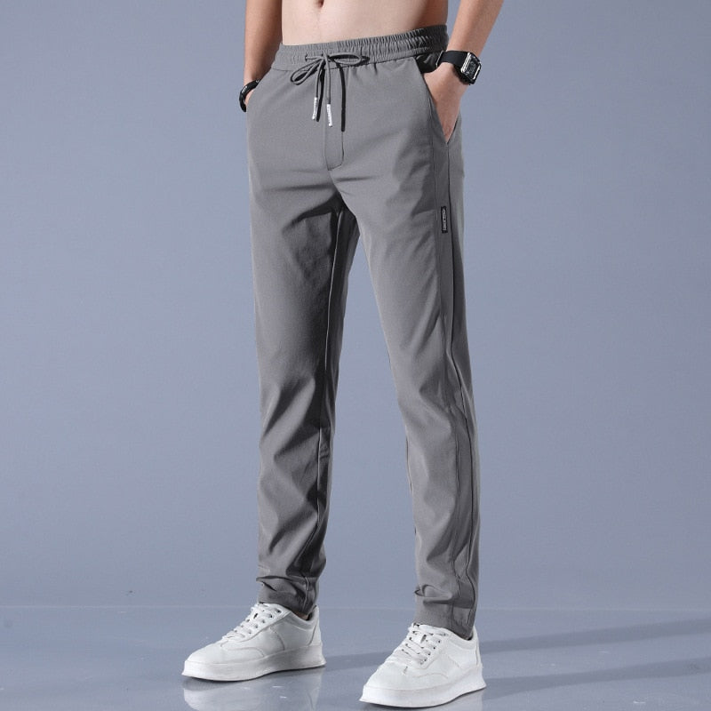 EliteFlex Chino | Stylish Regular-Fit Stretch Trousers for Men-Dark Grey-M-State of Style