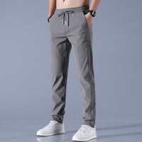EliteFlex Chino | Stylish Regular-Fit Stretch Trousers for Men-Dark Grey-M-State of Style