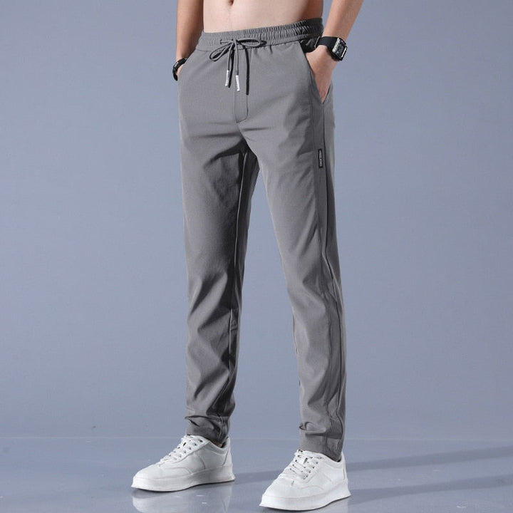 EliteFlex Chino | Stylish Regular-Fit Stretch Trousers for Men-Dark Grey-M-State of Style
