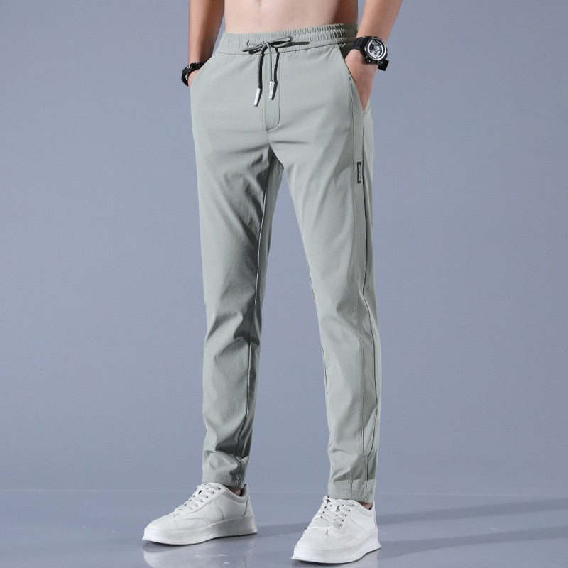 EliteFlex Chino | Stylish Regular-Fit Stretch Trousers for Men-Green-M-State of Style