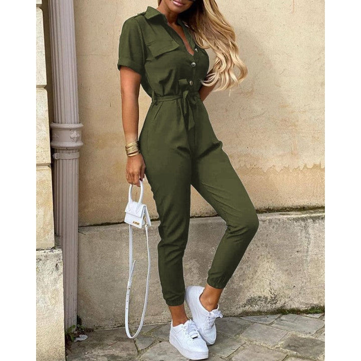 ElizabethsSuit | Jumpsuit for Women-Army Green-S-State of Style