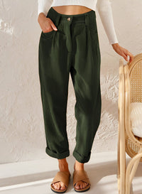 Elegant women's corduroy trousers with high waist – Naima autumn edition