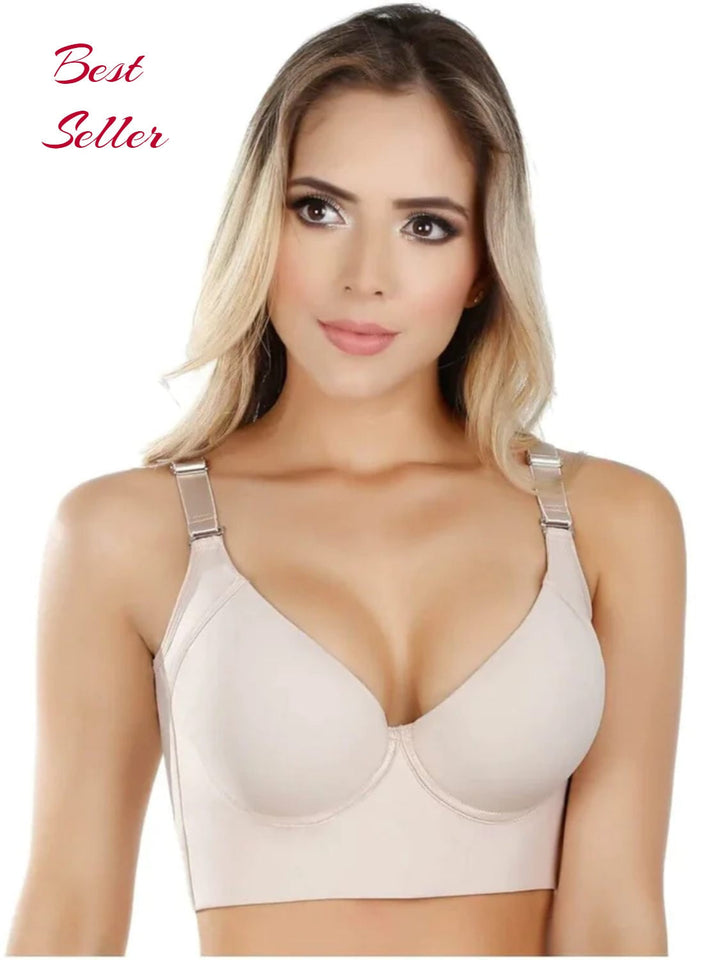 EllesBra | Deep Cup Bra for Women-Beige-10-B-State of Style