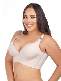 EllesBra | Deep Cup Bra for Women-Beige-10-B-State of Style