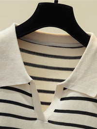 EllysShirt | Striped Sweater for Women-Red-One size fits all-State of Style