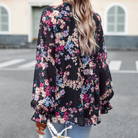 Elowen | Stylish Floral Print Blouse-Apricot-M-State of Style