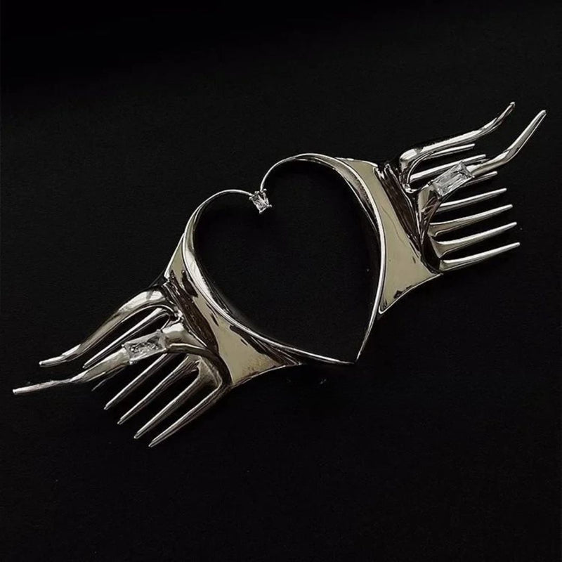 Elysia Elven Wing Silver Earrings-State of Style