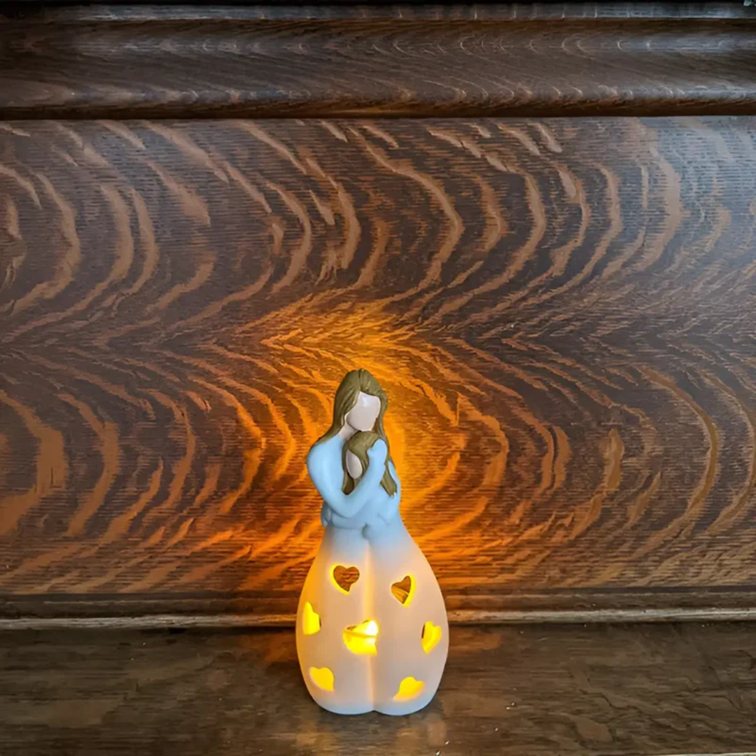 Embracing Mother and Daughter Candle Holder - EternalBond-State of Style