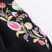 Embroidered Flower Sweater - Alina-Black-XS-State of Style