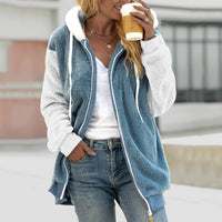 Emilia Oversized Warm Teddy Zip Vest-Sky Blue-S-State of Style