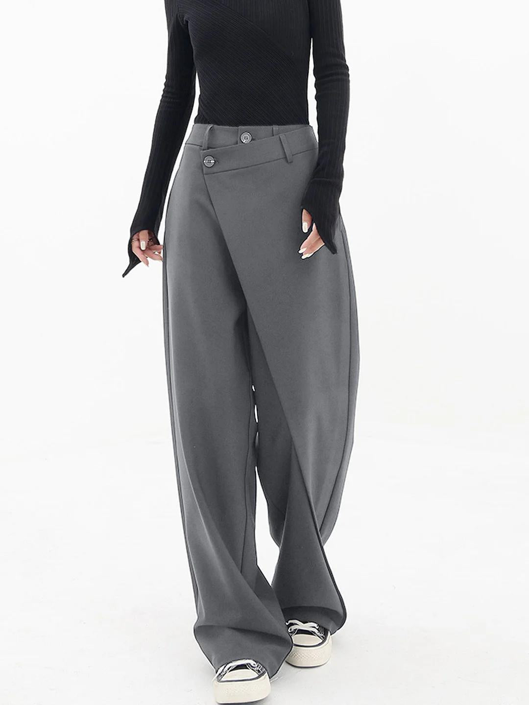 Emma Baggy Trousers - Modern Style for Women-Grey-S-State of Style