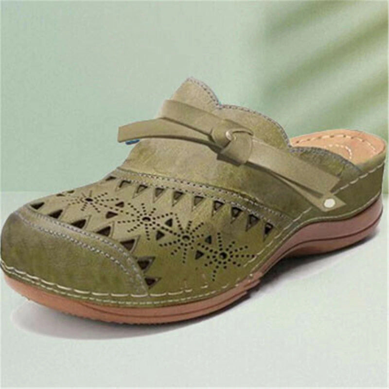 Emma - Orthopedische Comfortabele Bruine Loafers-Legergroen-36-State of Style