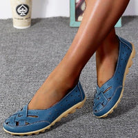 Emma - Orthopedische Marineblauwe Damesflats-Marineblauw-35-State of Style