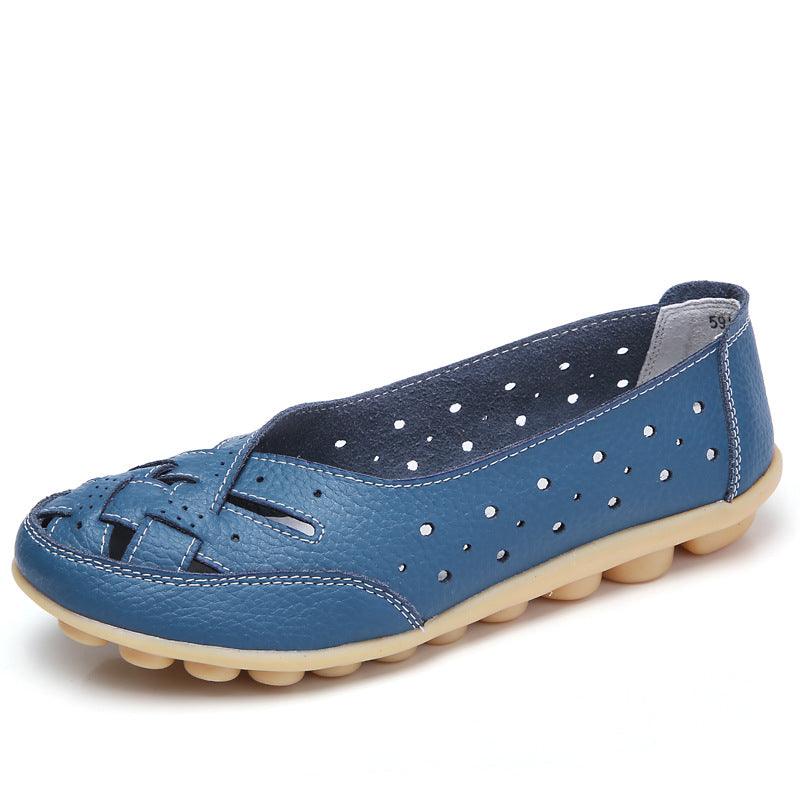 Emma - Orthopedische Marineblauwe Damesflats-Marineblauw-35-State of Style