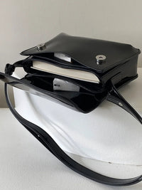Emma Traditional Bag – Retro Patent Leather Crossbody Shoulder Bag-Black-State of Style