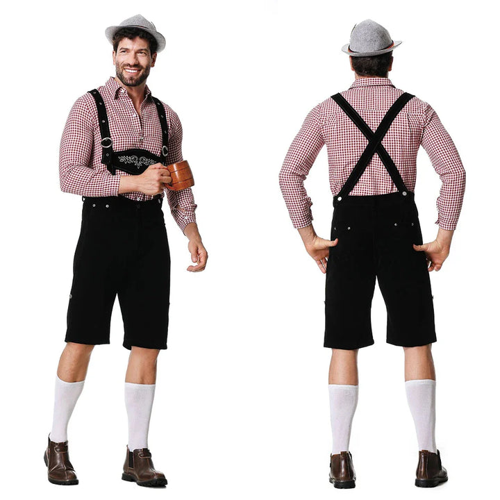 Emmerich Men's Oktoberfest Leather Shorts Costume – 3-Piece Bavarian Outfit-M-State of Style