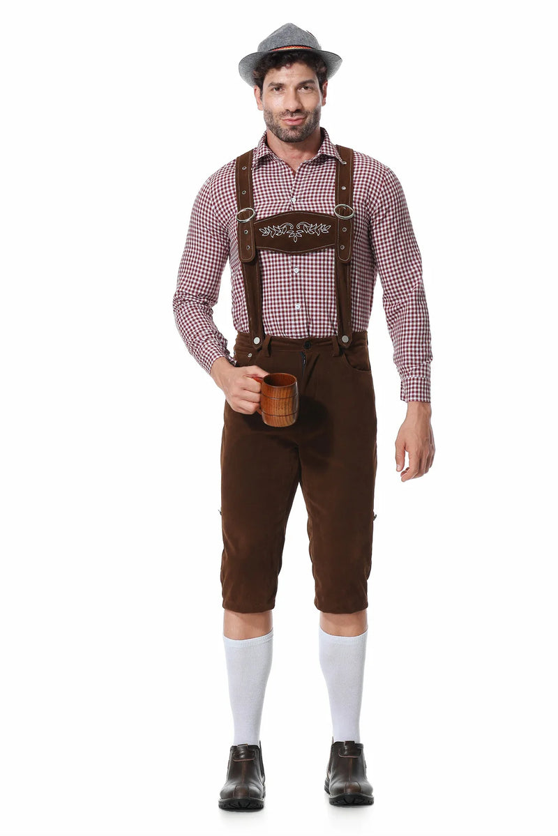 Emmerich Men's Oktoberfest Leather Shorts Costume – 3-Piece Bavarian Outfit-M-State of Style
