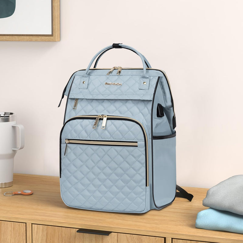 Water-Repellent Expandable Laptop Backpack with RFID Protection & USB Port