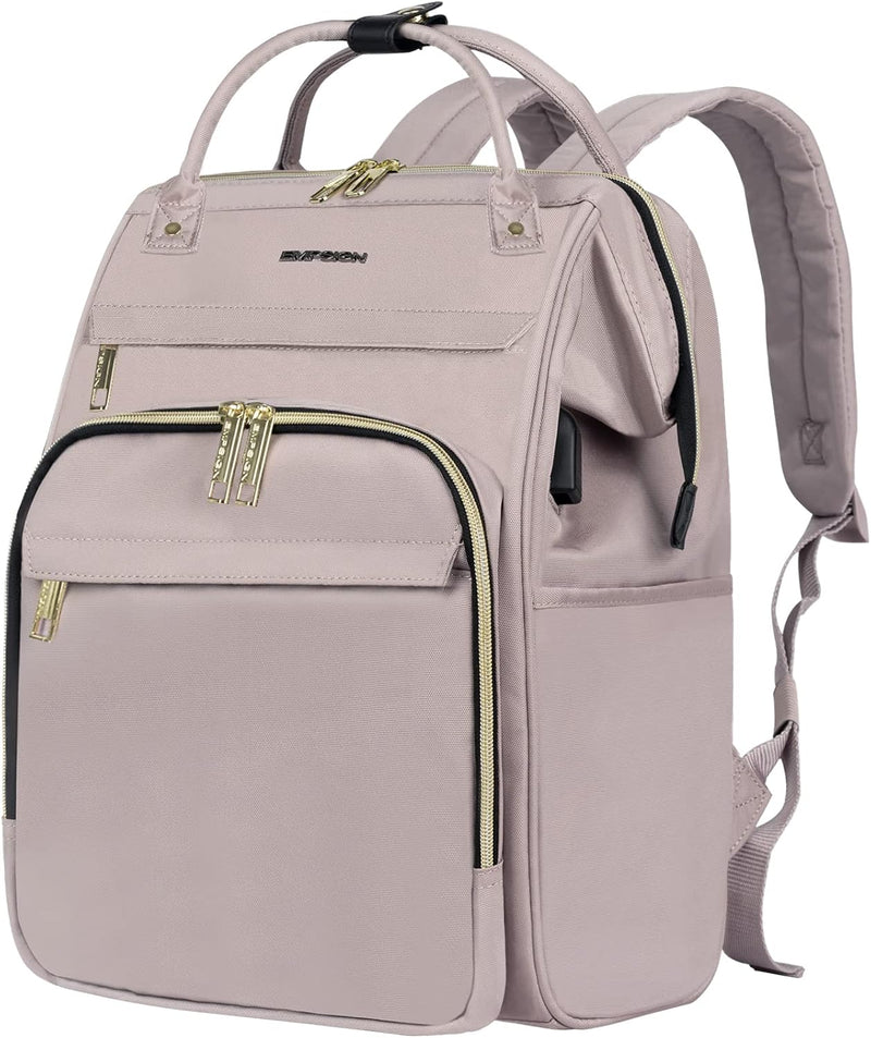 Water-Repellent Expandable Laptop Backpack with RFID Protection & USB Port
