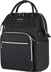 Water-Repellent Expandable Laptop Backpack with RFID Protection & USB Port
