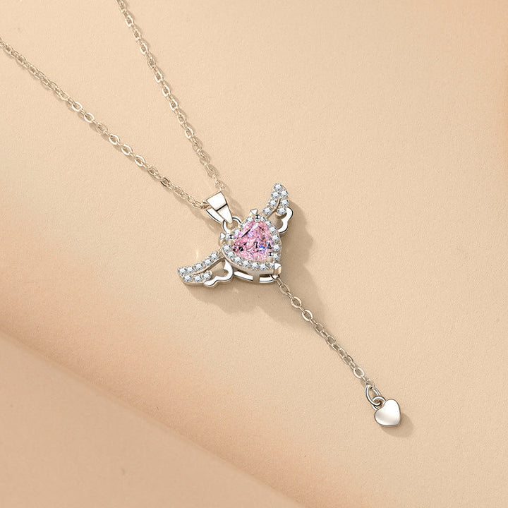 Enchanting Angel Wings Necklace - Livia-Silver-State of Style
