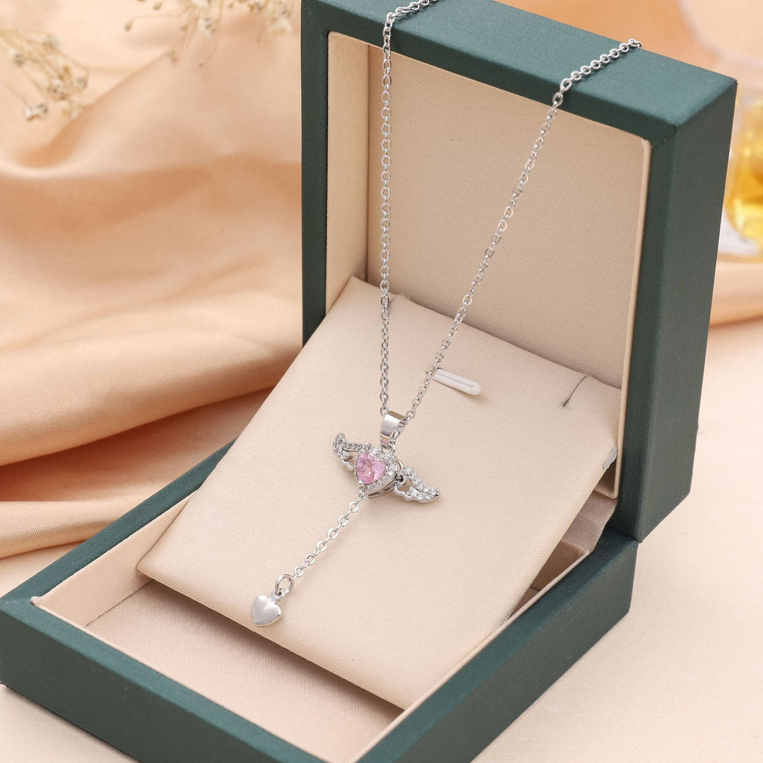 Enchanting Angel Wings Necklace - Livia-Silver-State of Style