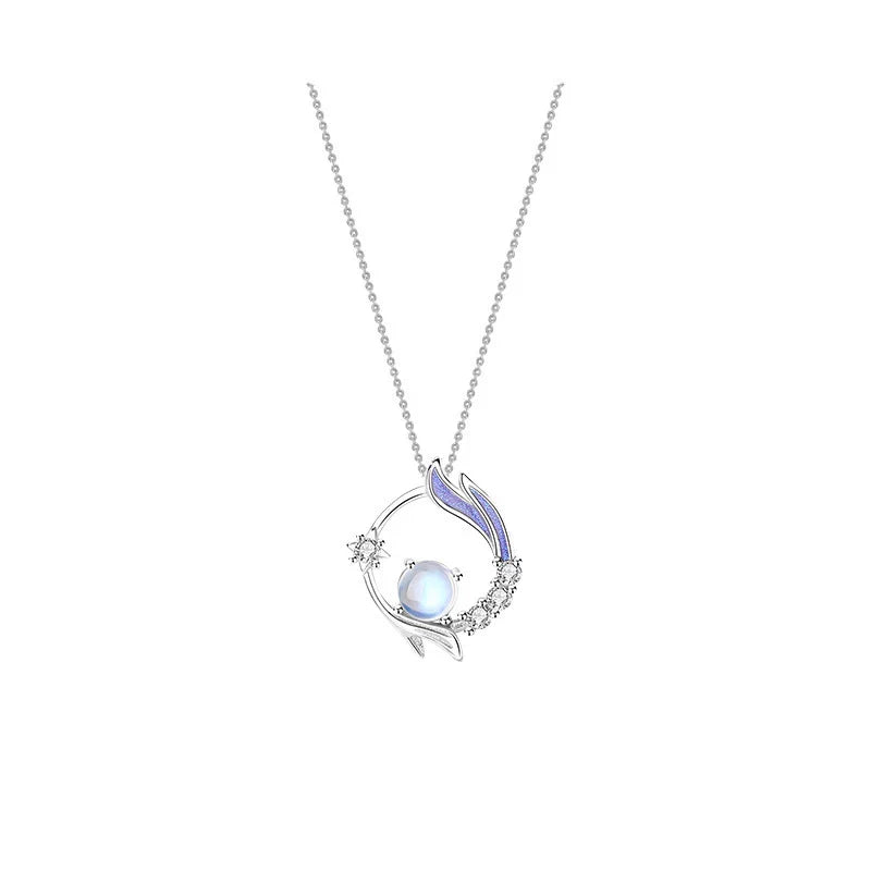 Enchanting Moonstone Silver Necklace-State of Style