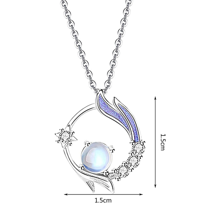 Enchanting Moonstone Silver Necklace-State of Style