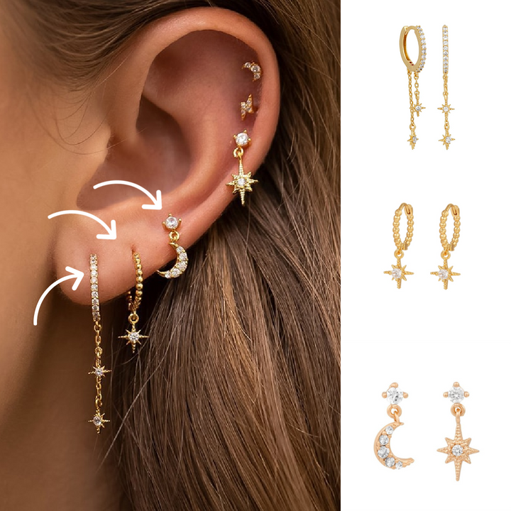 Enchanting Star Light Earrings - Astrid-3 Pair Earrings Set-State of Style