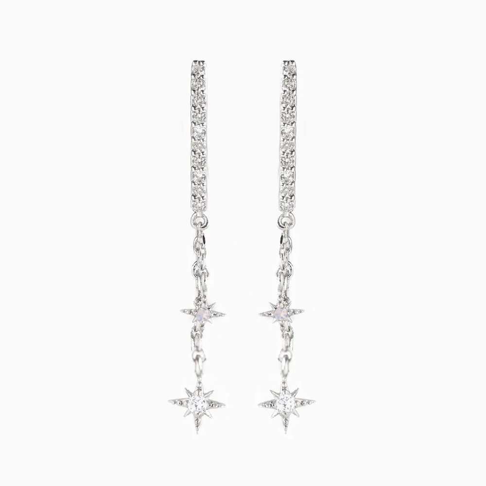 Enchanting Star Light Earrings - Astrid-Star Chain Earrings-State of Style