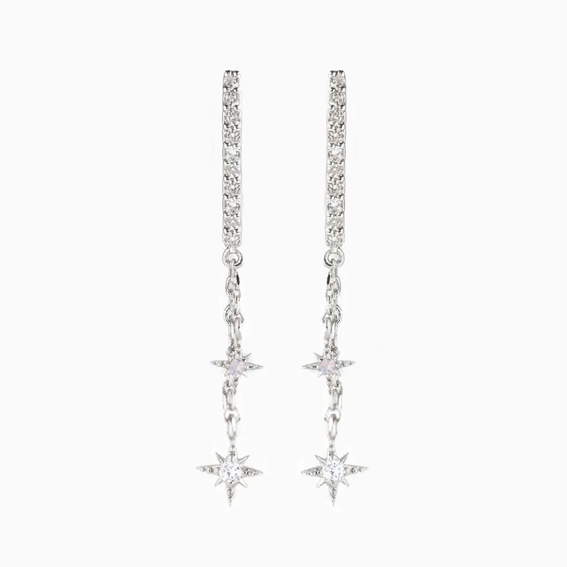 Enchanting Star Light Earrings - Astrid-Star Chain Earrings-State of Style