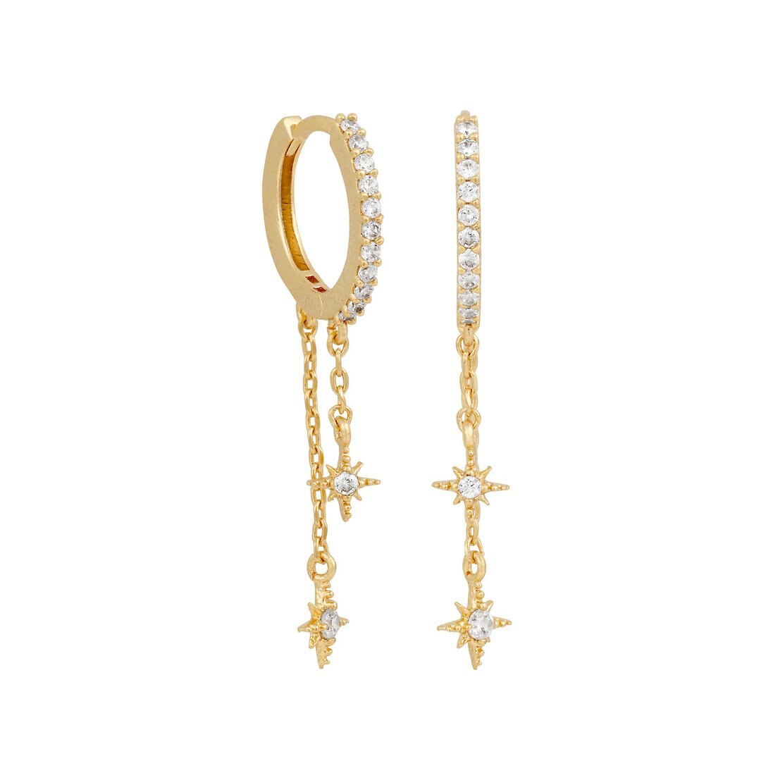 Enchanting Star Light Earrings - Astrid-Star Chain Earrings-State of Style