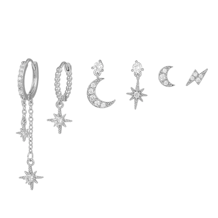 Enchanting Star Light Earrings - Astrid-Star Chain Earrings-State of Style