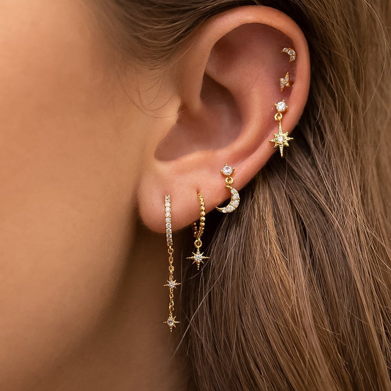 Enchanting Starlight Earrings - Astrid-Lightning Stud-State of Style