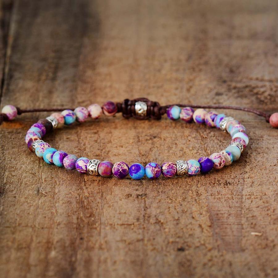 Energy Bracelet Jasper - Nyima-Purple-17 cm-State of Style