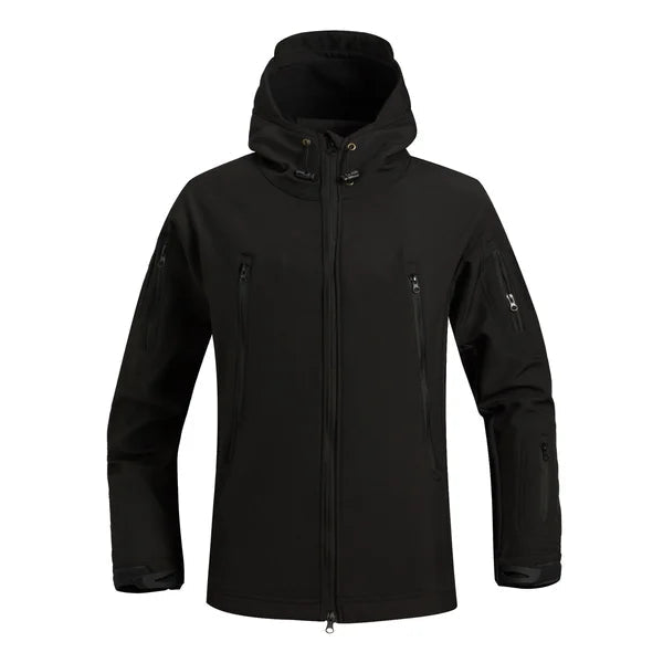 Engelbert Men's Softshell Military Jacket-Black-S-State of Style
