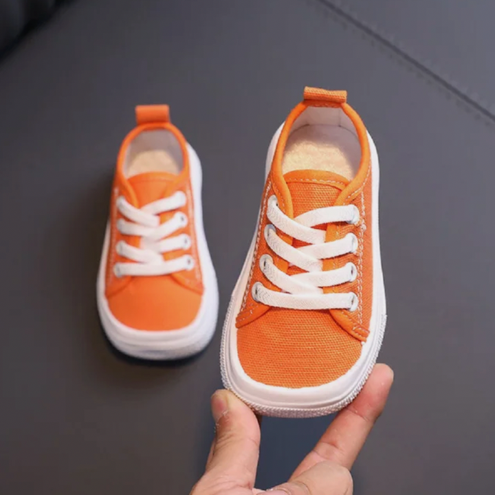 Ergonomic Barefoot Sneakers for Kids - FlexiSteps-Orange-4.5-State of Style