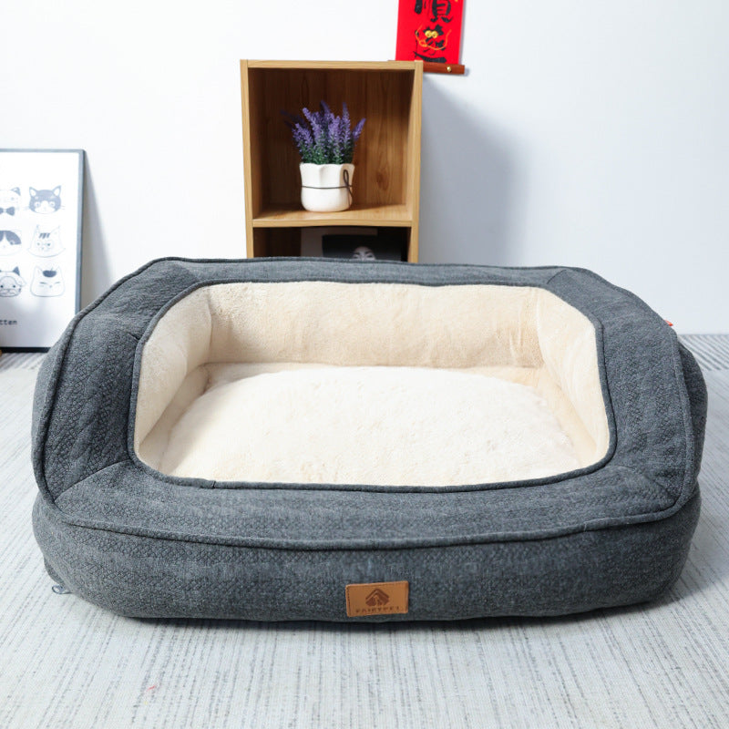 Ergonomic Dog Bed - LuxeDream-Grey-XL (66X55X24cm)-State of Style