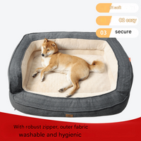 Ergonomic Dog Bed - LuxeDream-Red-XL (66X55X24cm)-State of Style