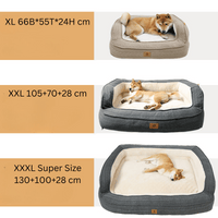 Ergonomic Dog Bed - LuxeDream-Red-XL (66X55X24cm)-State of Style